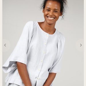 Ilana Kohn Eleanor Top. Light gray. Small.